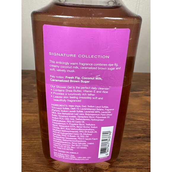 Bath & Body Works Brown Sugar & Fig Shower Gel 10 oz • Discontinued • Shea & Vit - Picture 5 of 6